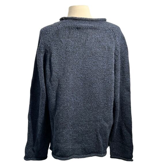 Lobster Alpaca Sweater Made In Peru American Southside Navy Blue Medium-Large - Picture 3 of 9